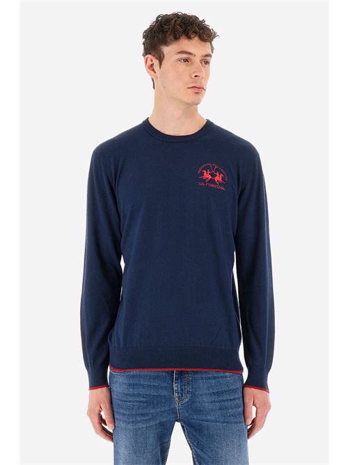 MAN SWEATER CREW NECK LAMBSCOT LA MARTINA | WMS016-YW025/7017